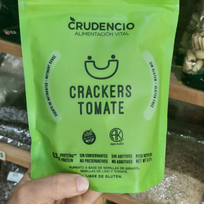 Crackers de tomate deshidratados
