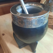 Mate de cuero interior y virola de acero