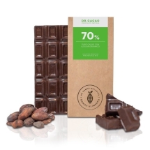 Chocolate dr cacao organico 70% con azucar organico